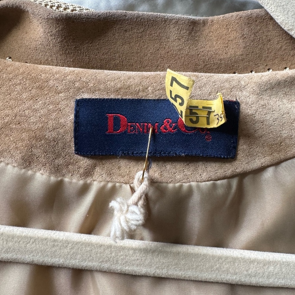 Vintage Patchwork Suede Button-Up Lined Jacket - image 5